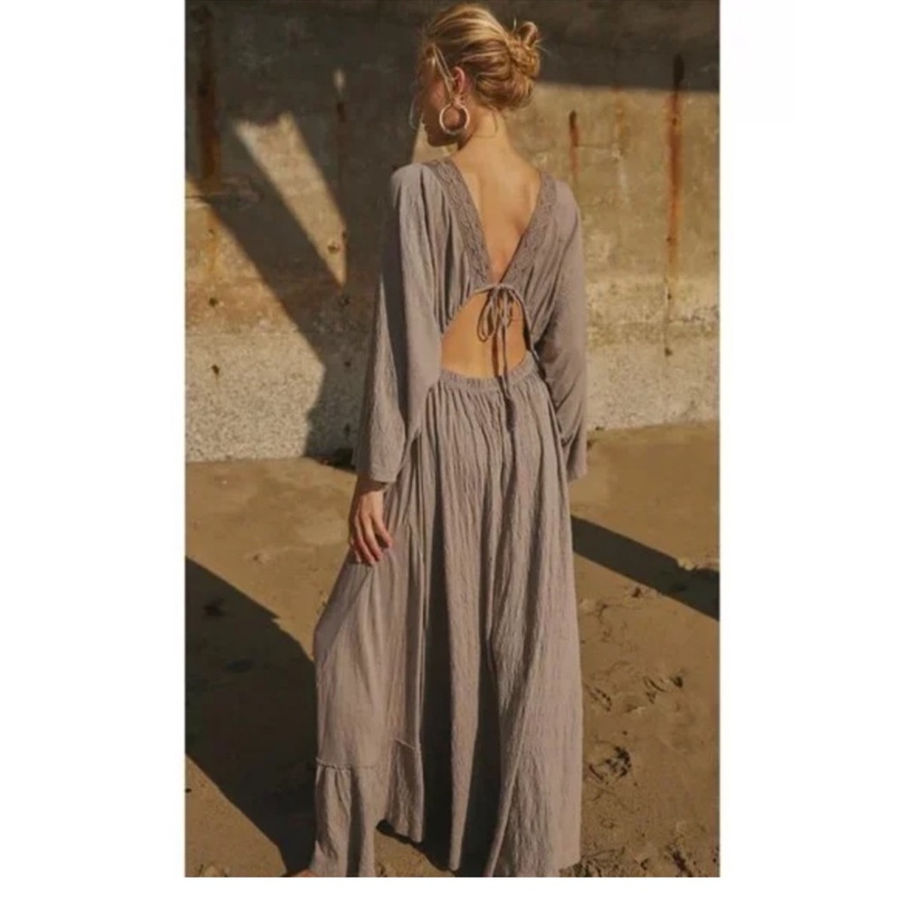 Free People Eliza Maxi Dress In Phantom LARGE - Picture 3 of 13